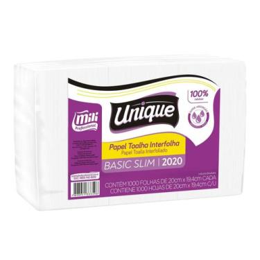 Imagem de Papel interfolha Basic Slim Unique Mili 19,4x20 c/1000 17g