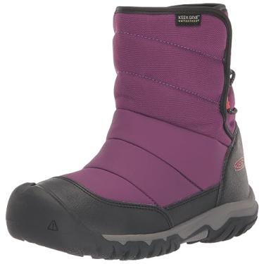 Imagem de KEEN Botas de neve unissex para crianças, isoladas, impermeáveis, duráveis, fáceis de calçar, Carisma/Laranja, 2 Big Kid