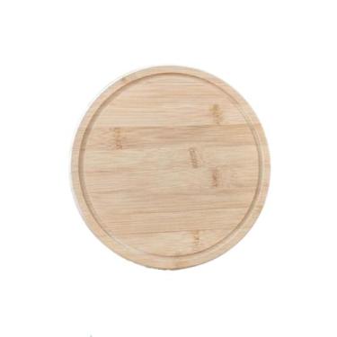 Imagem de Tábua de Corte para Frios em Bambu Redonda 30cm - Encanto Laser