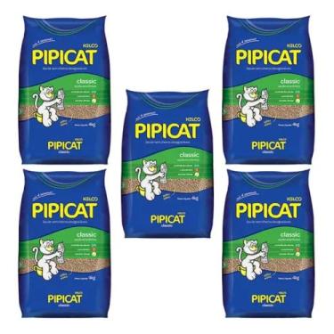Imagem de Combo 05un Areia Higiênica Kelco Pipicat Classic 4kg