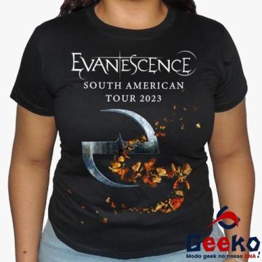 Imagem de Baby Look Evanescence 100% Algodão - South America Tour 2023 - Rock - 