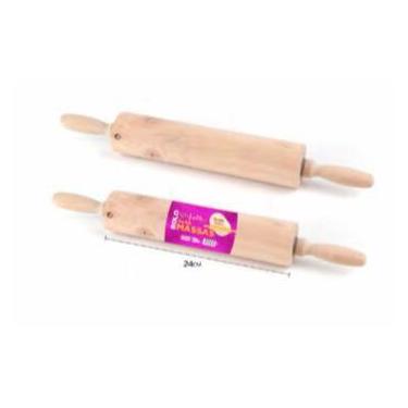 Imagem de Rolo Para Massas De Madeira Tradicional Pão Macarrão 43cm - RPM-03-2 -