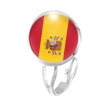 Imagem de Anel Bandeira da Espanha Unissex e Ajustável - RECANTOASTRALSITE