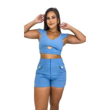 Imagem de Conjunto linho déborah - USEBKBRAND, P, Azul