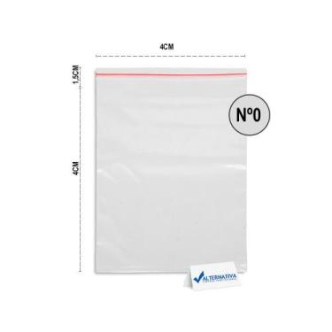 Imagem de SACO ZIP N0 - 4x4CM SAQUINHO PLASTICO HERMETICO C/100 - TALGE