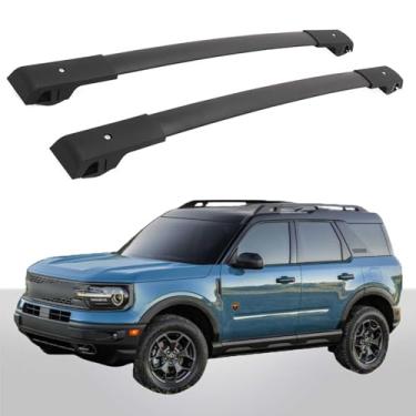 Imagem de Rack de teto com barra cruzada para Ford Bronco Sport ON ROAD 2021-2023 BASE & 2021-2025 BIG BEND & 2021 OUTER BANKS & 2023 HERITAGE EDITION & 2024 2025 HERITAGE & 2024 2025 RODAS GRATUITAS Barra de