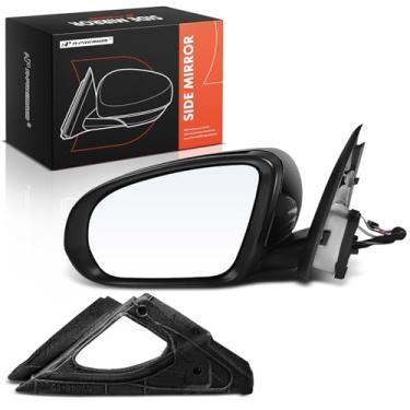 Imagem de A-Premium Espelho retrovisor elétrico do lado do motorista - compatível com Mercedes-Benz C300, C63 AMG - Espelho retrovisor externo aquecido dobrável preto e cromado com luz de seta, detecção de