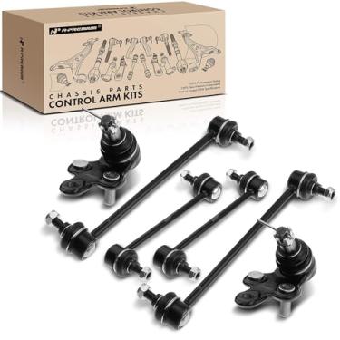 Imagem de A-Premium Conjunto de 6, barra oscilante traseira dianteira, junta esférica inferior, compatível com Toyota Camry 1997-2001, Solara 1999-2003, Avalon 1997-2004, Lexus ES300 1997-2001, RX300 1999-2003