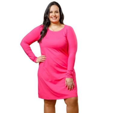 Imagem de Vestido Saída de Praia Proteção Solar Manga Longa Moda Praia Evangélic