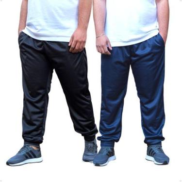 Imagem de KIT 2 Calça Masculina Jogger Plus Size Tecido Helanca Flanelada - BEN2