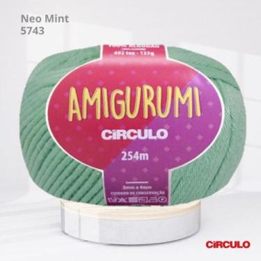 Imagem de Fio Amigurumi Circulo 254m Cor Verde Neo Mint 5743 - Círculo