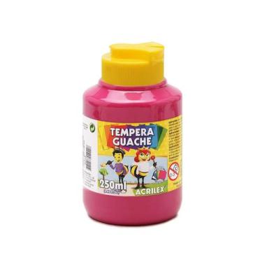 Imagem de Tinta Guache Acrilex Tempera Guache 250ml Escolar, ROSA 537