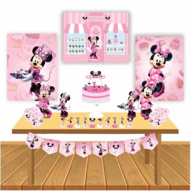 Imagem de Kit Festa Infantil Menina Minnie Confeiteira Lembrancinha Decoração - 