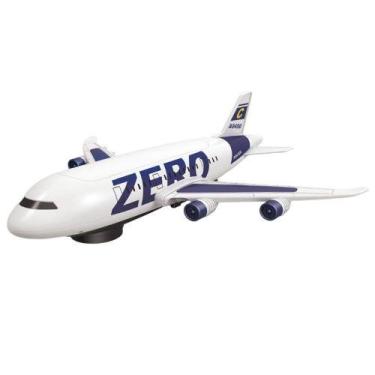 Imagem de Avião Brinquedo Lançamento Com Som Luzes Gira 360 Gr - toy king