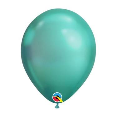 Imagem de Balão de Festa Látex Liso Chrome - Green (Verde) - Qualatex - Rizzo, 1