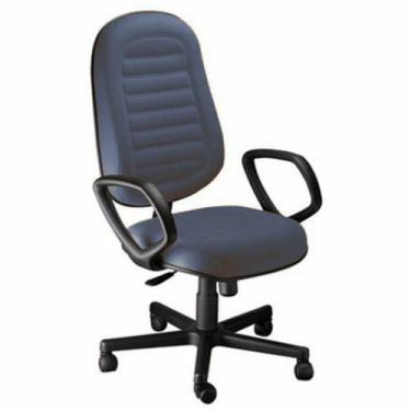 Imagem de Cadeira Presidente Gomada com Braços Linha Blenda Azul - Design Office