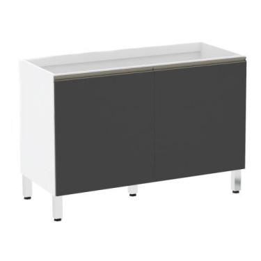 Imagem de Balcão De Pia Sem Tamp 120cm Branco Com Preto Txt - LUCIANE