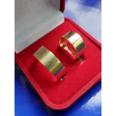 Imagem de Alianças Par Ouro 18 Kilates 9 Gramas 8 mm Maciça - Alianças Ouro 18 K