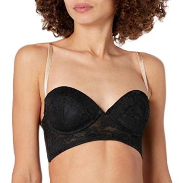 Imagem de Undies.com Sutiã feminino Luxey Girl Long Line Multi-Way Convertible Lace, Noir, 34B