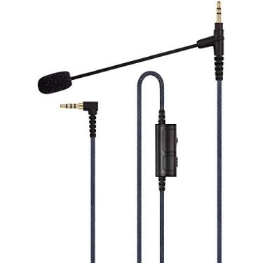 Imagem de Microfone Cable Boom compatível com HyperX Cloud Flight | Fone de ouvido com conector de 3,5 mm – Controle de volume para controle Playstation PS4 ou Xbox One, PC, tablet, laptop, smartphone –