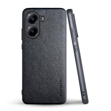 Imagem de AIORIA Capa para Xiaomi Poco X7 Pro 16.9 cm Screen Premium PU Leather Cover Retro Business Design Capa protetora completa para Xiaomi Poco X7 Pro 5G (Preto)