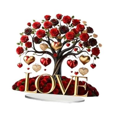 Imagem de Estátua de Roseira Rose Tree Catcher Gabinete Mesa Centro de Mesa Compacto Colecionável Quarto Mesa Escultura Ornamento