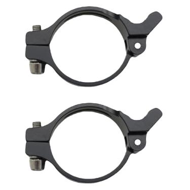 Imagem de TAODAN 2 peças de anel de grampo de desviador dianteiro de bicicleta 34,9 mm de liga de alumínio braçadeira de desviador frontal tipo de trava reta tipo de grampo de conversão para mountain bike Dirt