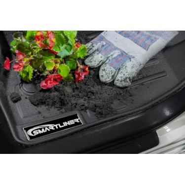 Imagem de MAXLINER Conjunto de forro de tapete cinza de 2 fileiras de ajuste personalizado compatível com Saturn Outlook/GMC Acadia/2008 Buick Enclave 2007-2008 (serve apenas com assentos concha na 2ª fileira)