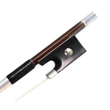 Imagem de Arco de violino de fibra de carbono tamanho 4/4 diamante dourado jacarandá brasileiro desempenho quente e doce bastão reto Arco violino prático(Only bow)