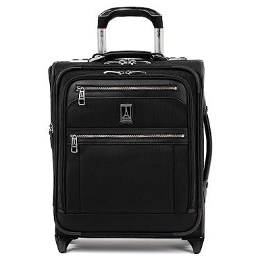 Imagem de Travelpro Mala vertical expansível Platinum Elite Softside, Sombra preta, Carry-On 16-Inch, Bagagem vertical expansível de softside Platinum Elite