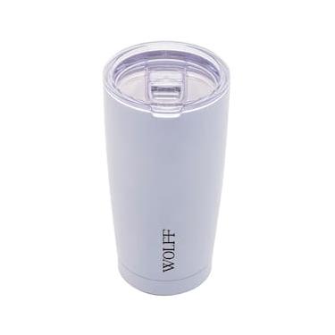 Imagem de Copo Térmico Wolff 28901 com Tampa e Parede Dupla Branco - 600 ml