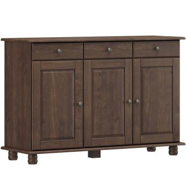 Imagem de Balcao Madeira Maciça 3 Portas 3 Gavetas 129 cm 8927 Cafe Milani Store