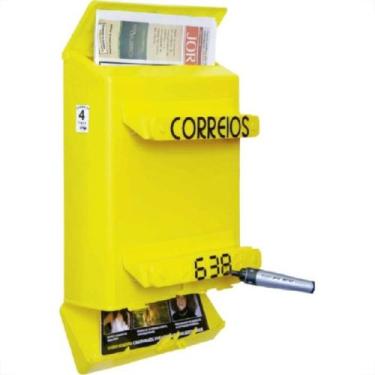 Imagem de Caixa Carta Goma Plastica Gradil ''Correio'' Amarela
