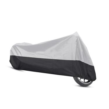 Imagem de TUCKBOLD Capa de motocicleta capa completa capa de chuva protetor de poeira à prova d'água para Honda CB CBR CR CRF Cruiser Scooter Tour Bikes 190T L tom prata preto peças automotivas