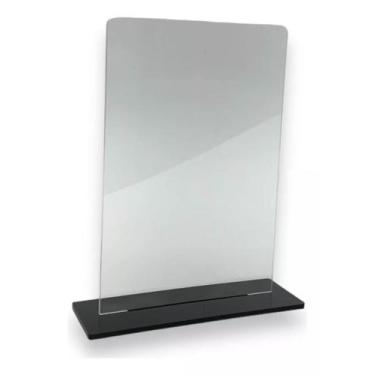 Imagem de Kit 05 Troféu Acrilico Cristal 2mm 10x15cm C/base Preta - CNC Sorocaba