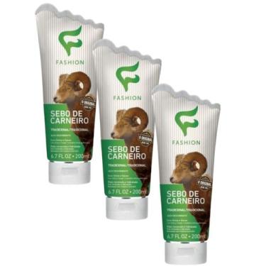 Imagem de Kit 3 Sebo Carneiro Tradicional Hidratante 200Ml - Fashion
