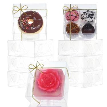 Imagem de RomanticBaking Caixas De Biscoitos Transparentes De 3,25" X 3,25" X 1,5" 50 Peças, Perfeitas Para Exibir Itens Pequenos - Joias, Artesanatos, Guloseimas, Oreos, Sabonetes, Macarons, Trufas De Chocol