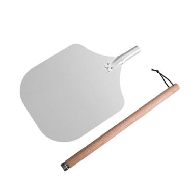 Imagem de ＫＬＫＣＭＳ 12 "Peel de pizza fácil de usar acessórios de forno resistente Salvando espaço de pizza de pizza de pizza PAZA, 52.5 Cm com Caixa
