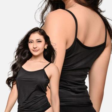 Imagem de Blusa Regata Segunda Pele Impllus Alça Fina Confortável, G, Preto