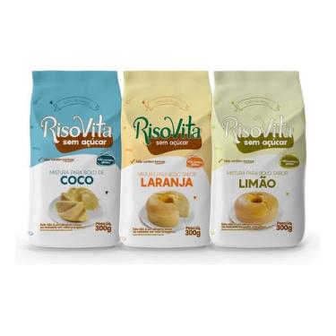 Imagem de Kit Mistura Para Bolos Sem Açúcar Coco, Laranja E Limão 3 U