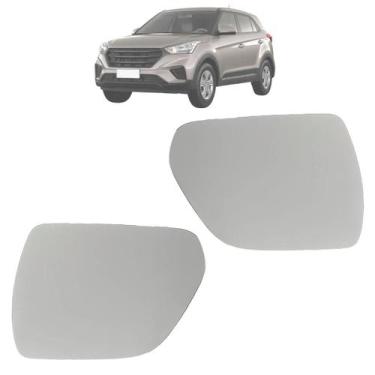 Imagem de Kit 02 Lente Espelho Com Base Retrovisor Original Hyundai Creta 2017 A