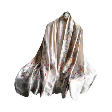 Imagem de Lenço de primavera feminino design de luxo material de poliéster lenço