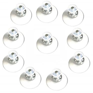 Imagem de bnafes 10 peças com ventosas de 41 mm, ventosas de vidro de 41 mm, suporte de sucção de PVC transparente, sem ganchos, para banheiro, parede, porta, janela, janela, carro, persiana M5X10