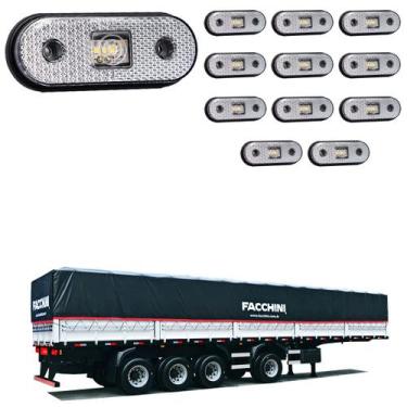 Imagem de 12 Lanterna Lateral Facchini LED Cristal Saída Fios - DW Componentes