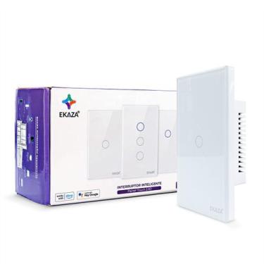 Imagem de Interruptor Inteligente Wifi 1 Botão Touch Smart Ekaza Alexa e Google,