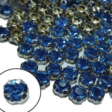 Imagem de  Strass de Rebitar 6mm + Rebite Aço inox - Alto Brilho - 100 Peças - I
