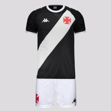 Imagem de Kit Infantil Kappa Vasco Supporter Class Preto, 14 ANOS