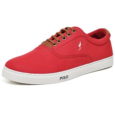 Imagem de Sapatenis Masculino Casual Original Polo Blu Cano Baixo Tênis Confortavel Leve Macio Variedades de Cores Exclusivo SAP7700, ORIGINAL Polo Blu (Vermelho, BR, Adulto, Numérico, 45)