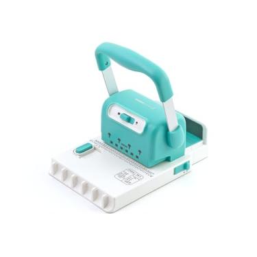 Imagem de Mimo - Encadernadora 2 em 1 Binding 2 – Furação para Wire-o e Disco Cogumelo, Até 20 Folhas, Passo 2:1, Compacta e Profissional