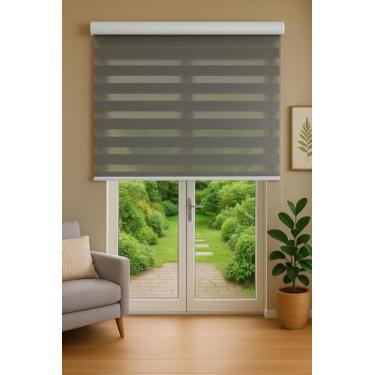 Imagem de Persiana Double Vision Sunny 180larg x 220alt Cinza (com bandô) - Top 